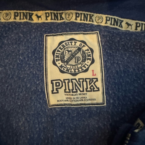 PINK by Victoria’s Secret royal blue hoodie  size L and joggers size M - Picture 3 of 11